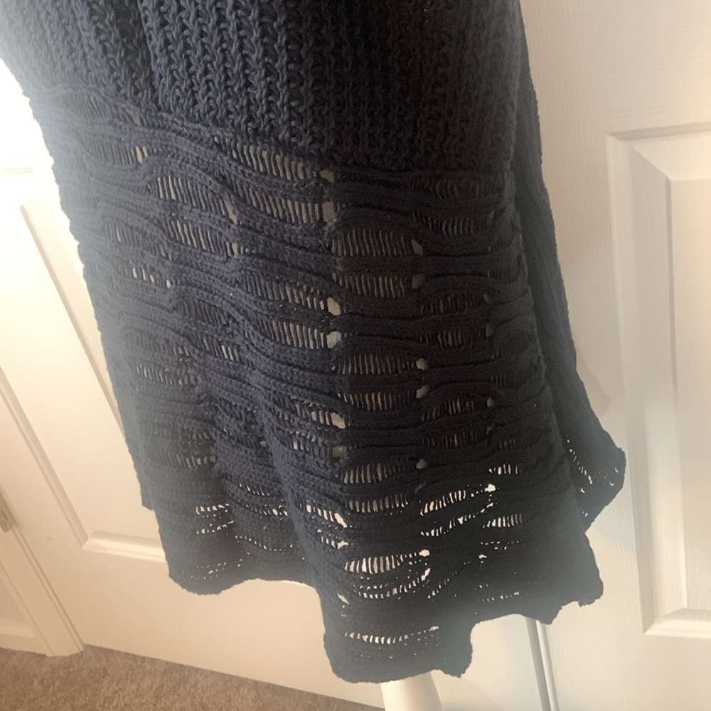 NWT “Pure Handknit” Brand Black Knit Open-Front Shawl Cardigan - Picture 12 of 17